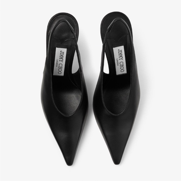 EUC Jimmy Choo Isa 95MM Leather Slingback Pumps $975 38.5 - Picture 4 of 12